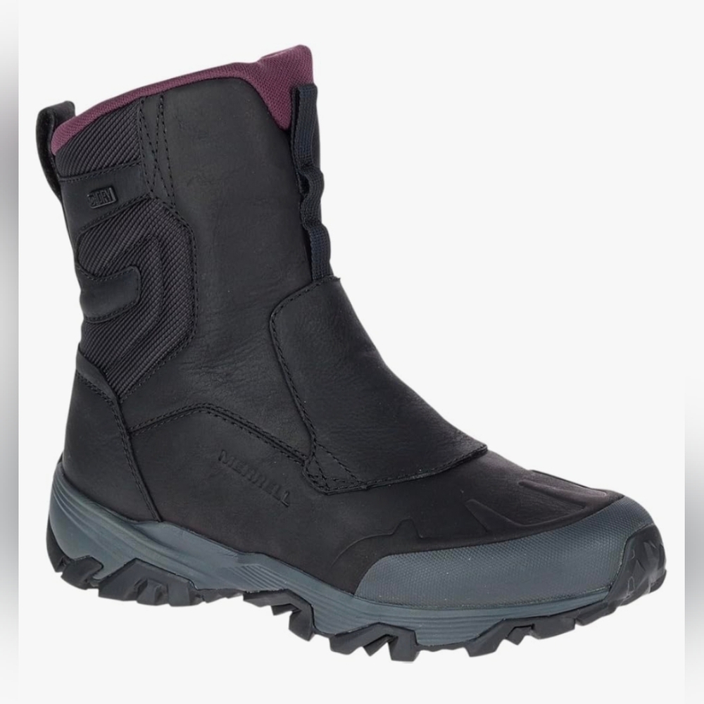 Merrell Women's 11 Black Insulated Winter Boots Waterproof Leather Coldpack Ice
